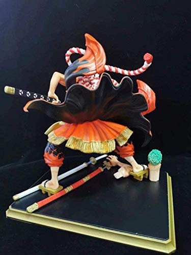 WMYATING Realista y Divertido Anime One Piece Zoro Kimono Kabuki Edición Figuras de acción 24cmCollection Modelo Doll Doll Regalo