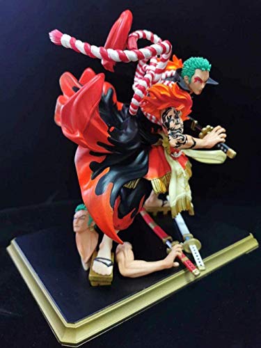 WMYATING Realista y Divertido Anime One Piece Zoro Kimono Kabuki Edición Figuras de acción 24cmCollection Modelo Doll Doll Regalo