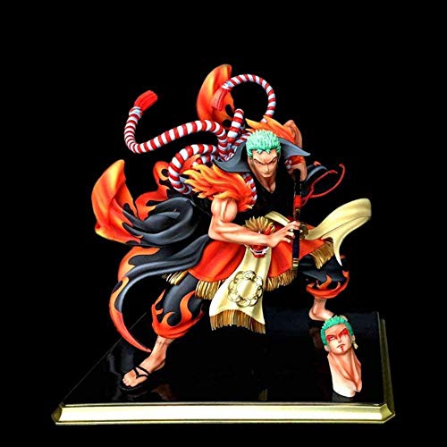 WMYATING Realista y Divertido Anime One Piece Zoro Kimono Kabuki Edición Figuras de acción 24cmCollection Modelo Doll Doll Regalo