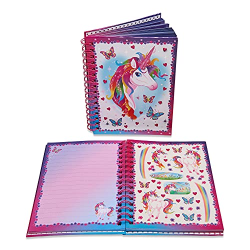 Wobbly Jelly Lucy Locket – Diario para niños de «Unicornio Mágico» con Papel Rayado – Cuaderno de Actividades y Diario Secreto para niños – Cuaderno para niños con Actividades, Pegatinas y más