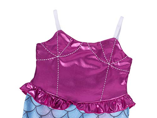 WonderBabe Ariel Disfraz De Sirena para Niñas Disfraz para Niñas Accesorios para Vestidos De Fiesta Traje De Fiesta De Cumpleaños para Niños Talla 5-6