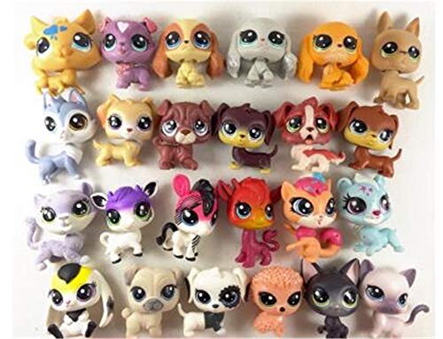 WooMax LPS 10 Piezas Littlest Pet Shop Juguetes Lindos Puestos Gato Perro Viejo Raro Original Figura Colecci¨®n Animal Gatito Collie Spaniel