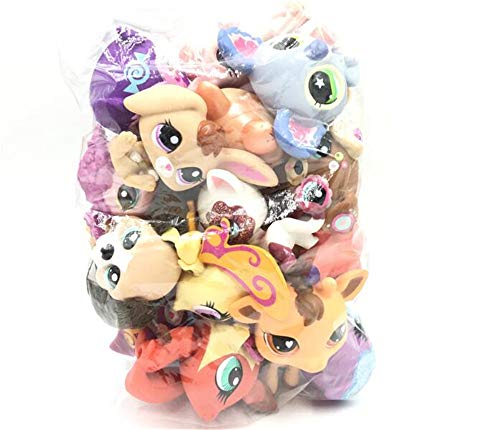 WooMax LPS 10 Piezas Littlest Pet Shop Juguetes Lindos Puestos Gato Perro Viejo Raro Original Figura Colecci¨®n Animal Gatito Collie Spaniel