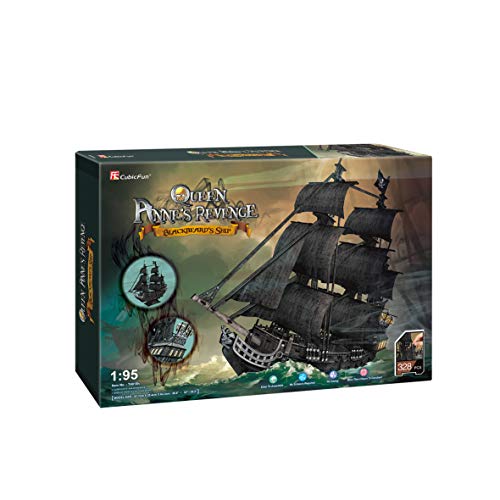 World Brands Queen Anne's Revenge, Puzzles para Niños Y Adultos, Maquetas para Montar, Rompecabezas 3D, Regalos Divertidos, Cultura, Viajar Desde Casa, Multicolor (T4018H)