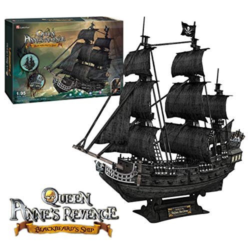 World Brands Queen Anne's Revenge, Puzzles para Niños Y Adultos, Maquetas para Montar, Rompecabezas 3D, Regalos Divertidos, Cultura, Viajar Desde Casa, Multicolor (T4018H)