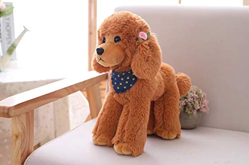 WPYLY Nuevo Juguete de Peluche de Juguete de Peluche de caniche de simulación para Novia 40 cm marrón Claro