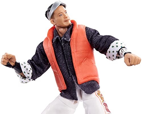 WWE Élite Figura de acción Kushida, muñeca articulada de juguete con accesorios para niños +6 años (Mattel GVB88)