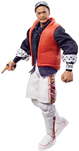 WWE Élite Figura de acción Kushida, muñeca articulada de juguete con accesorios para niños +6 años (Mattel GVB88)