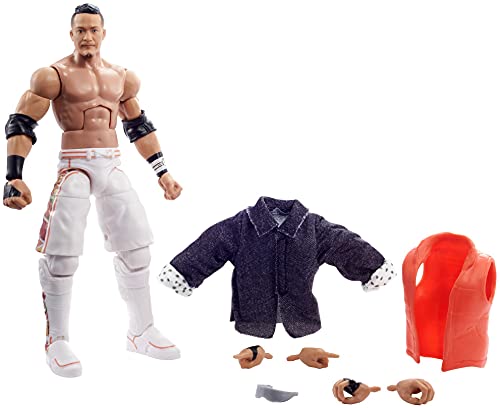 WWE Élite Figura de acción Kushida, muñeca articulada de juguete con accesorios para niños +6 años (Mattel GVB88)