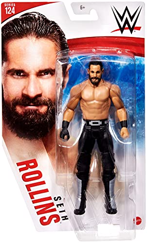 WWE Figura de acción Seth Rollins, muñeco articulado de juguete para niños +6 años (Mattel GTG56)