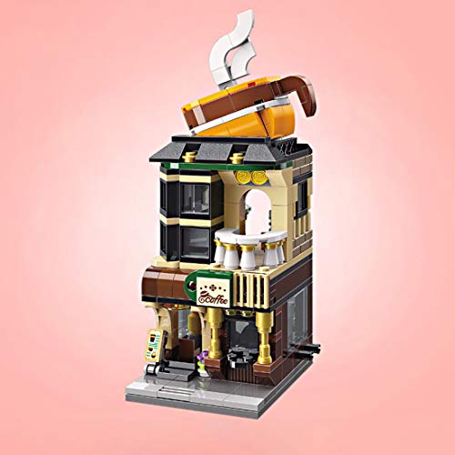 WWEI Creativo Custom City Architecture Set de arquitectura calle paisaje, modelo casero, juego de construcción para niños, bloques de construcción coloridos Street View compatibles con Lego