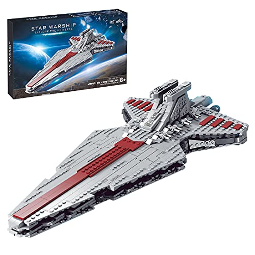 WWEI Destructor de estrellas de Star Wars, modelo Mini Venator Class Kreuzer 6685, bloques de construcción compatibles con Lego 30053