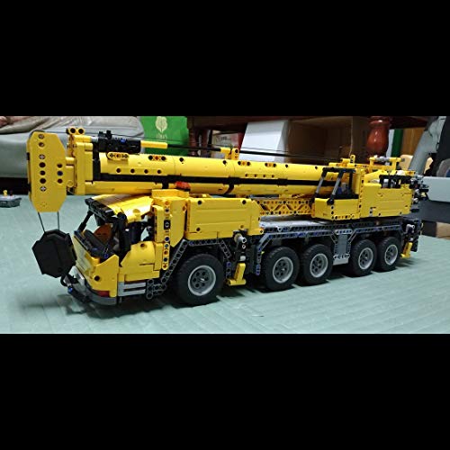 WWEI Grúas de ingeniería, 3593 piezas grandes MOC, camión de grúa, con 11 motores y mando a distancia, vehículos de construcción, bloques de construcción compatibles con Lego Technic