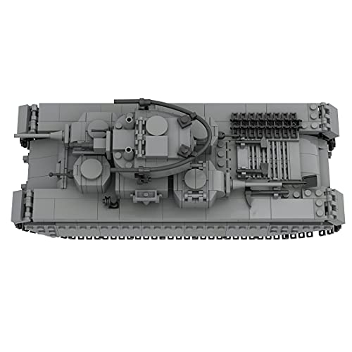 WWEI Tanque militar Soviet T-35 de 800 piezas, tanque pesado WW2, bloques de construcción para niños y adultos, compatible con Lego