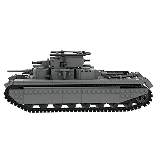 WWEI Tanque militar Soviet T-35 de 800 piezas, tanque pesado WW2, bloques de construcción para niños y adultos, compatible con Lego