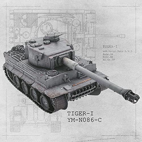 WWEI Técnica tanques de bloques de construcción, tanque militar de tigre WW2, modelo de metal resistente, juguete de soldados para niños y adultos, compatible con Lego