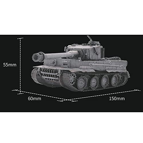 WWEI Técnica tanques de bloques de construcción, tanque militar de tigre WW2, modelo de metal resistente, juguete de soldados para niños y adultos, compatible con Lego