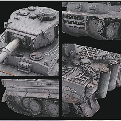 WWEI Técnica tanques de bloques de construcción, tanque militar de tigre WW2, modelo de metal resistente, juguete de soldados para niños y adultos, compatible con Lego