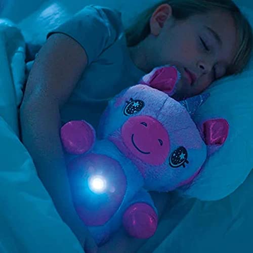 WWWL Peluche Peluche con luz reconfortante Toy Peluche Toy Noche luz Cuddly Puppy Estrella Vientre sueño Lites Navidad Lightgrey