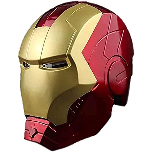 WXHJM Casco de Iron Man de Los Vengadores de Marvel Legends Máscaras Luminosos,Cascos de Halloween Cosplay Película Deluxe Edition,Helmet,One Size