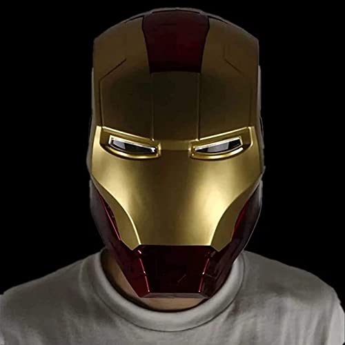 WXHJM Casco de Iron Man de Los Vengadores de Marvel Legends Máscaras Luminosos,Cascos de Halloween Cosplay Película Deluxe Edition,Helmet,One Size