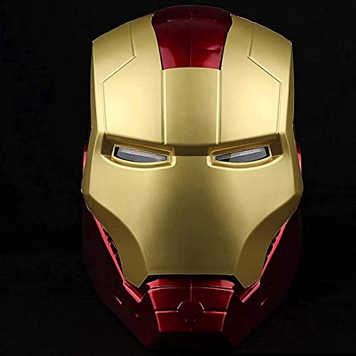 WXHJM Casco de Iron Man de Los Vengadores de Marvel Legends Máscaras Luminosos,Cascos de Halloween Cosplay Película Deluxe Edition,Helmet,One Size