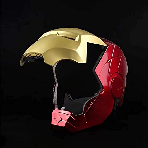 WXHJM Iron Man Casco Máscara Vengadores de Marvel Legends,Superhéroe ABS Máscaras Luminosos Cascos de Halloween Cosplay Película Casco de Iron Man