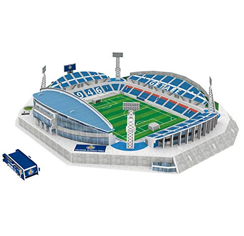 X-Toy Getafe Stadiom Modelo, 3D Deportes Fútbol Estadio Modelo Puzzle, Ventilador De Recuerdos DIY De Los Niños De Juguete De Regalo, 16Inch