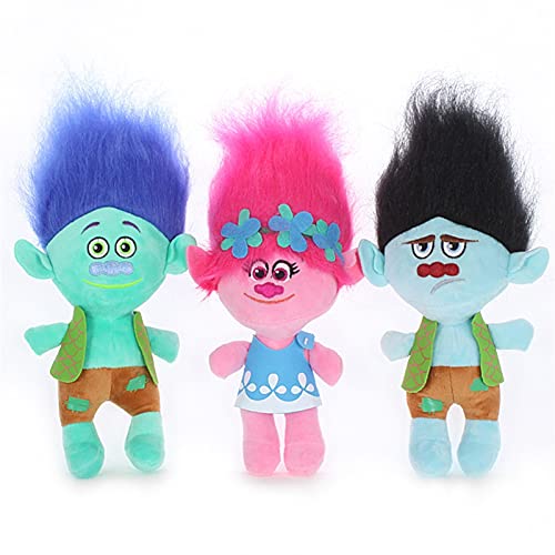 XIALIMY Juguetes de Peluche 5 Pulgadas /8 Pulgadas Trolls Poppy Branch Stuffed Llish Toy Pendant Toy Colorido Magic Hair Toy Regalos for niños Elf Baby Doll (Color : Branch Black Hair, Height : 35cm)