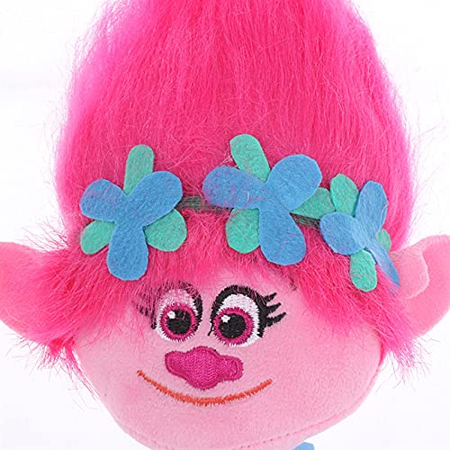 XIALIMY Juguetes de Peluche 5 Pulgadas /8 Pulgadas Trolls Poppy Branch Stuffed Llish Toy Pendant Toy Colorido Magic Hair Toy Regalos for niños Elf Baby Doll (Color : Branch Black Hair, Height : 35cm)