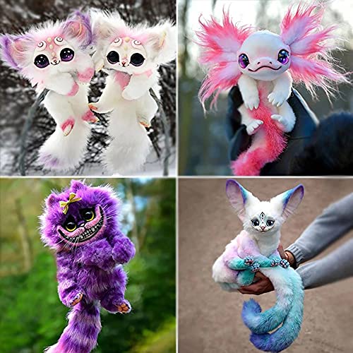 XIAOMING Juguete de peluche legendario de la criatura elfo criaturas elfas Cheshire gato bebé niña salamandra Axolotl muñeca de peluche regalo para amigo (CX1)