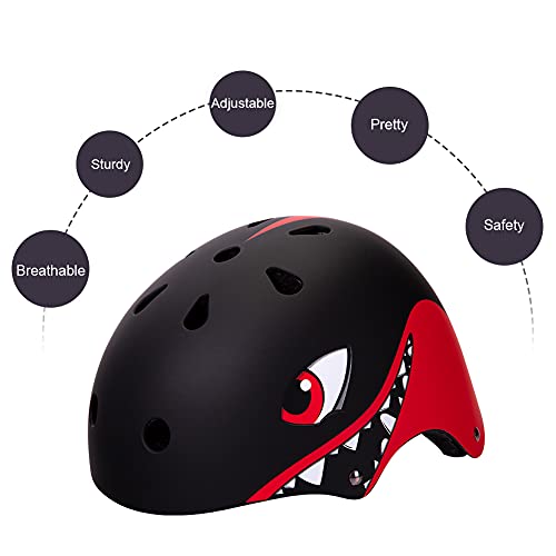 XIAPIA Casco para Niños y Niñas de 2-5 Años, Casco Infantil de Bicicleta Ajustable, Casco de Patinadora para Niños, Artículos Deportivos Ligeros y Robustos, Diámetro 51-54 cm