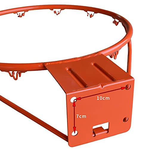 XJJUN Aro De Baloncesto, Marco De Tiro De Entrenamiento De Estilo De Pared Aro De Baloncesto De Red Estándar, para Estudiantes Aldult (Color : Orange, Size : 45cm)