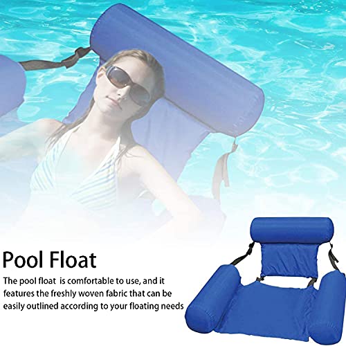 Xnuoyo Hamaca Inflable, Hamaca de Agua, Hamaca Flotante, Plegable Silla de Piscina, Sillón portátil, Tumbona Hinchable Colchoneta Hinchable Flotador Piscina Playa Adultos y Niños(Azul)