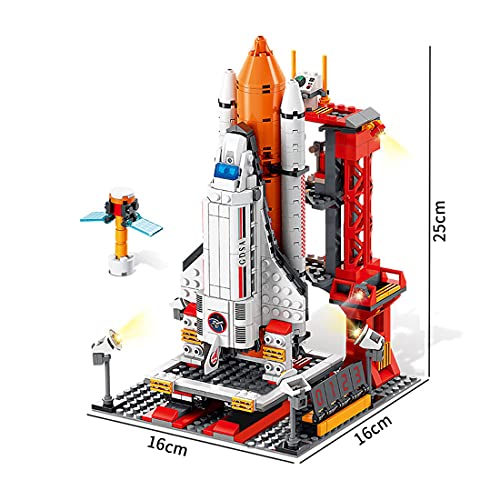 xSuper Technik - Bloques de construcción con base de lanzamiento espacial, 807 piezas de tecnología moderna, juguetes de montaje compatibles con Lego Technics