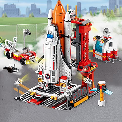 xSuper Technik - Bloques de construcción con base de lanzamiento espacial, 807 piezas de tecnología moderna, juguetes de montaje compatibles con Lego Technics