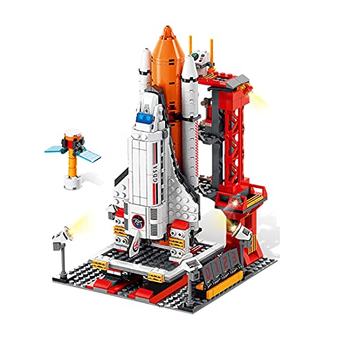 xSuper Technik - Bloques de construcción con base de lanzamiento espacial, 807 piezas de tecnología moderna, juguetes de montaje compatibles con Lego Technics