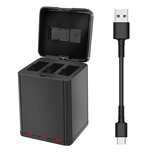 Xusuyunchuang 3 en 1 Cargador Inteligente de Carga USB for dji Tello Tipo C por Cable Caja de Almacenamiento Inteligente de la batería Cargador rápido Hub Drone Accesorios Accesorios de Drones