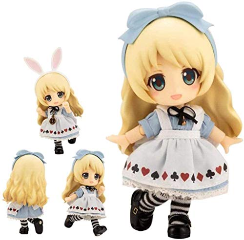 XVPEEN Modelo Cute Kotobukiya CU-Poche Friends Alice Action Anime Model Figures Q Version Clay PVC (10Cm En Caja) Regalo De Escultura De Dibujos Animados