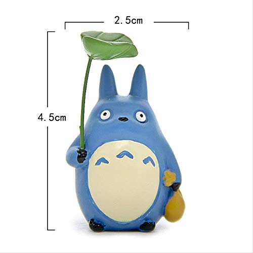 Yangzou 3 Unids Mi Vecino Totoro con Hoja Linda Figura Juguetes Studio Ghibli Miyazaki Hayao Anime PVC Figura De Acción Colección Modelo De Juguete