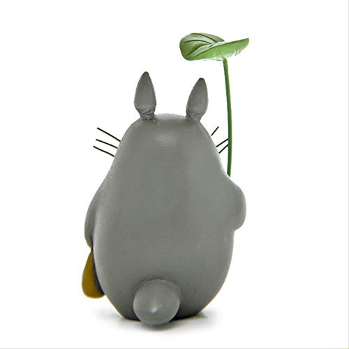 Yangzou 3 Unids Mi Vecino Totoro con Hoja Linda Figura Juguetes Studio Ghibli Miyazaki Hayao Anime PVC Figura De Acción Colección Modelo De Juguete