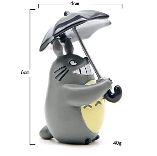 Yangzou 6 Unids Mi Vecino Totoro Juego De Paraguas Modelo PVC Figuras De Acción Juguete Mei Muñecas Gnomo Terrario Figuras Mini Decoración De Jardín