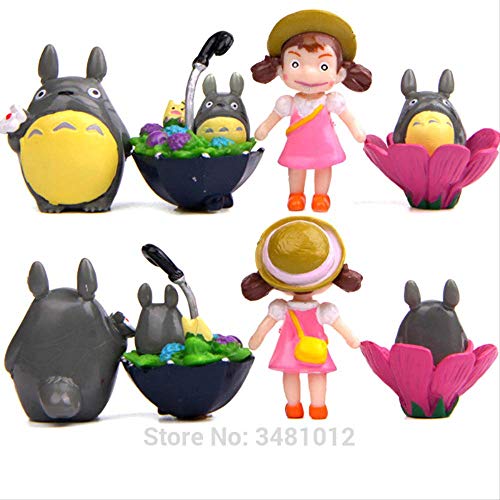 Yangzou 9 Unids Studio Ghibli Totoro Miniaturas PVC Figuras De Acción Sin Cara Hombre Hayao Miyazaki Mini Terrario Figuritas Micro Paisaje Niños Juguetes