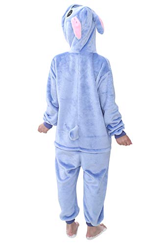 YAOMEI Niños Onesies Kigurumi Pijamas, Niña Traje Disfraz Capucha, Ropa de Dormir Halloween Cosplay Navidad Animales de Vestuario (140 para Niño Altura 130-140CM (51"-55"), Puntada)