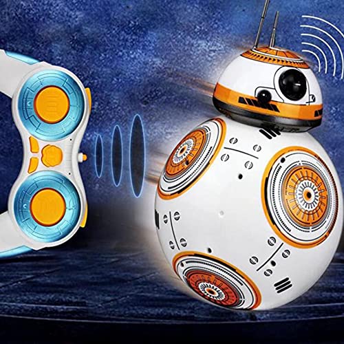 Ycco Actualice 20.5cm Niños Robot de control remoto BB-8 Ball RC Juguetes inteligentes Car Ball Robot 2.4G BB8 Con sonido Figura de acción magnética Robot BB 8 Juguetes de regalo para interiores y ext