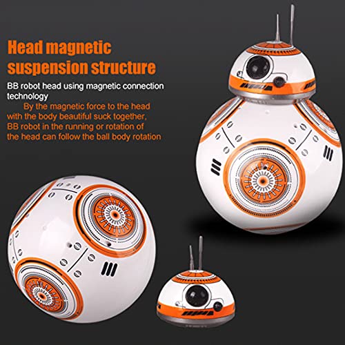 Ycco Actualice 20.5cm Niños Robot de control remoto BB-8 Ball RC Juguetes inteligentes Car Ball Robot 2.4G BB8 Con sonido Figura de acción magnética Robot BB 8 Juguetes de regalo para interiores y ext