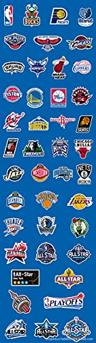 YCYY 43 NBA Club Logo Car Sticker Box Cartoon Graffiti Tide Card Suitcase Skateboard Guitar Sticker