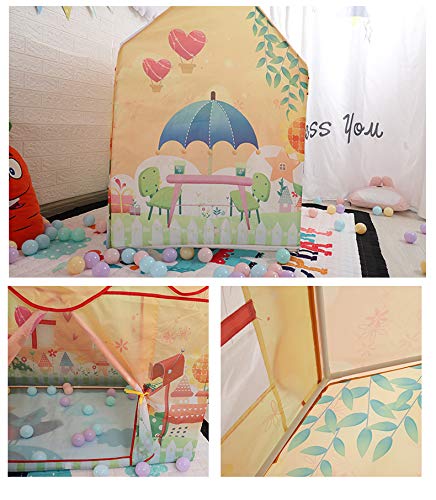 Ydq Tipi Infantil Tiendas de Campaña,Dulces Sueños Game House Play Tent,Diversión en Interiores y Exteriores Campaña Castillo Game Carpa, Crazy Forts Juguete Regalos para Niñas Ninos