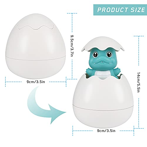 Yideng 2 juguetes de baño para bebés, huevos de dinosaurio + huevos de pingüino para incubar juguetes de baño para bebés, bola de baño de agua flotante, juguete para niños, bañera, hora del baño