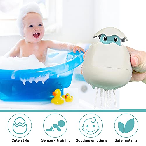 Yideng 2 juguetes de baño para bebés, huevos de dinosaurio + huevos de pingüino para incubar juguetes de baño para bebés, bola de baño de agua flotante, juguete para niños, bañera, hora del baño